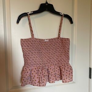 Crop top with ruffles